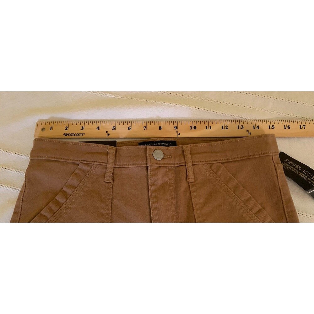Banana Republic Size 4 Jeans High Rise Skinny Stretch Denim Cargo Dark Camel 27 - Picture 5 of 8
